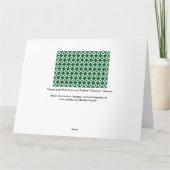 Green und White Diamond Muster Karte (Rückseite)