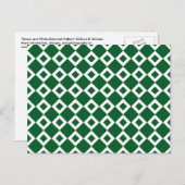 Green und White Diamond Muster Postkarte (Vorne/Hinten)
