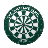 Green und White Family Dartboard mit Dartboard Dartscheibe (vorne)