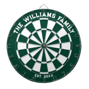 Green und White Family Dartboard mit Dartboard Dartscheibe