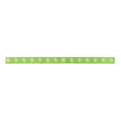 Green und White Ferns Ribbon Satinband (Vorderseite)