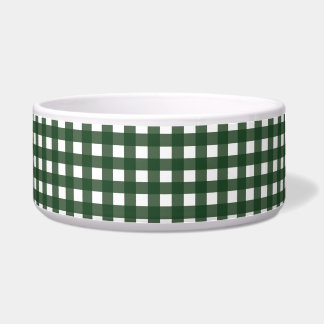 Green und White Gingham Napf