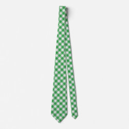 Green und White Gingham Neck Tie Krawatte