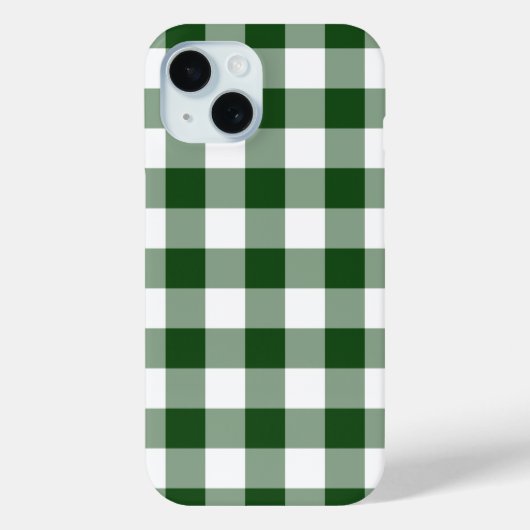 Green und White Gingham Pattern Case-Mate iPhone Hülle (Rückseite)