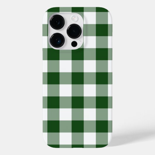 Green und White Gingham Pattern Case-Mate iPhone Hülle (Rückseite)