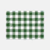 Green und White Gingham Pattern Fleecedecke (Vorderseite (Horizontal))