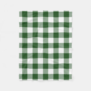 Green und White Gingham Pattern Fleecedecke