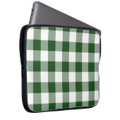 Green und White Gingham Pattern Laptopschutzhülle (Vorne Rechts)