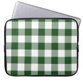 Green und White Gingham Pattern Laptopschutzhülle (Vorderseite)
