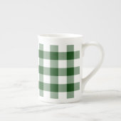 Green und White Gingham Pattern Porzellantasse (Rechts)