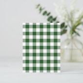 Green und White Gingham Pattern Postkarte (Stehend Vorderseite)