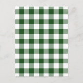 Green und White Gingham Pattern Postkarte (Vorderseite)