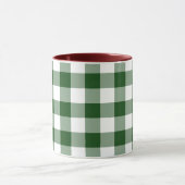 Green und White Gingham Pattern Tasse (Zentrum)
