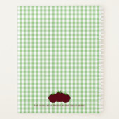 Green und White Gingham Teacher Planer (Rückseite)