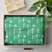 Green und White Golf Icons Seidenpapier (Geschenk)