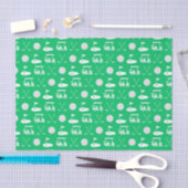 Green und White Golf Icons Seidenpapier (Handwerk)