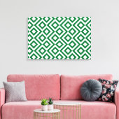 Green und White Meander Leinwanddruck (Insitu (Wohnzimmer))