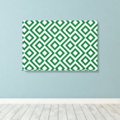 Green und White Meander Leinwanddruck (Insitu (Holzboden))