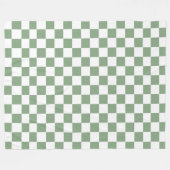 Green und White Poker Cards mit Checked Sage Fleecedecke (Vorderseite (Horizontal))