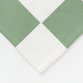 Green und White Poker Cards mit Checked Sage Fleecedecke (Ecke)
