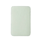 Green und White Polka Dot Bath Mat Badematte (Vorderseite Vertikal)