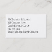 Green und White Polka Dot Business Cards Visitenkarte (Rückseite)