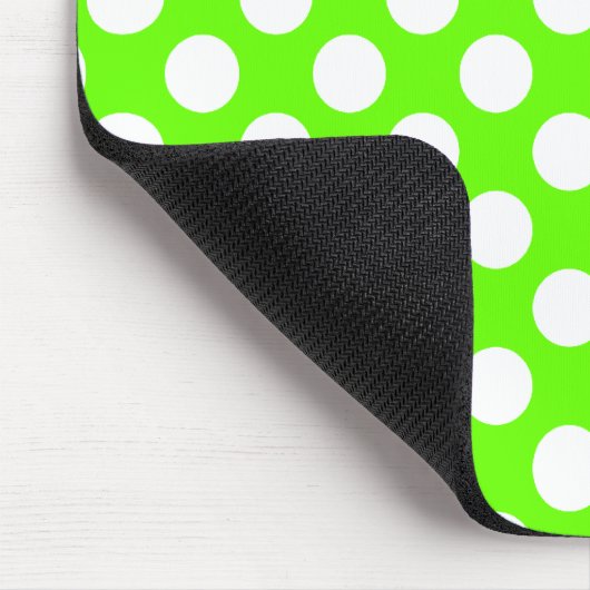 Green und White Polka Dot Mousepad (Ecke)