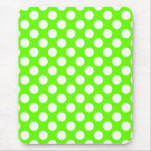 Green und White Polka Dot Mousepad (Vorne)