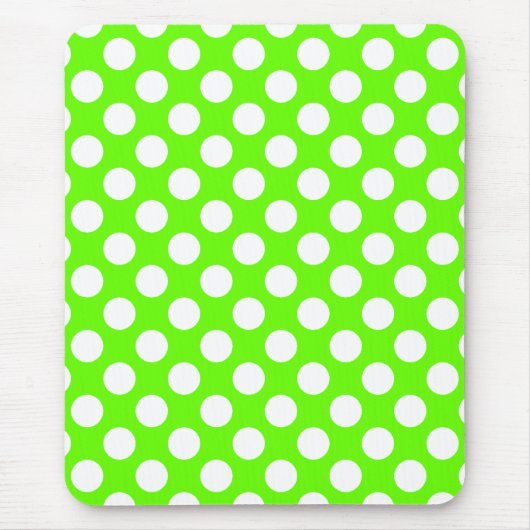Green und White Polka Dot Mousepad (Vorne)