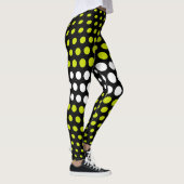 Green und White Polka Dot Muster Leggings (Rechts)