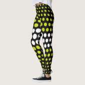 Green und White Polka Dot Muster Leggings (Links)