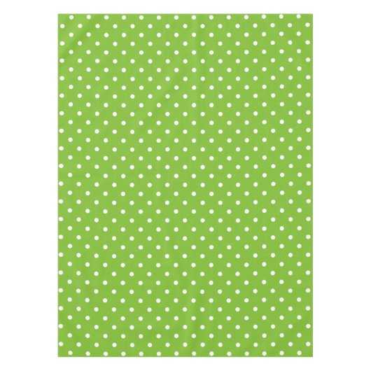 Green und White Polka Dot Muster Tischdecke (Vorderseite)