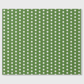 Green und White Polka Dot Party Geschenkpapier (Flach)