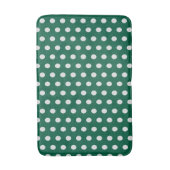 Green und White Polka Dots Badematte (Vorderseite Vertikal)