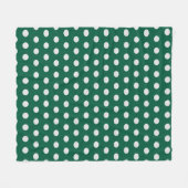 Green und White Polka Dots Fleecedecke (Vorderseite (Horizontal))