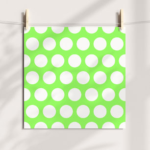 Green und White Polka Dots Fotodruck