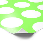 Green und White Polka Dots Fotodruck (Ecke)