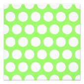 Green und White Polka Dots Fotodruck (Vorne)