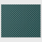 Green und White Polka Dots Geschenkpapier (Flach)