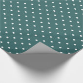 Green und White Polka Dots Geschenkpapier (Ecke)