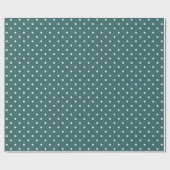 Green und White Polka Dots Geschenkpapier (Flach)