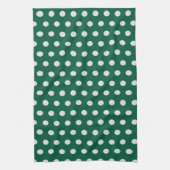 Green und White Polka Dots Geschirrtuch (Vertikal)