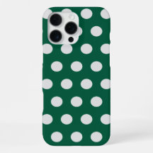 Green und White Polka Dots