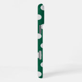 Green und White Polka Dots iPhone Hülle (Rechte Seite)