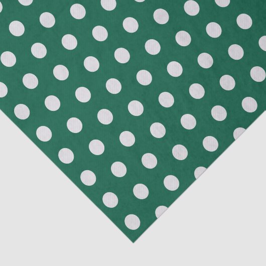 Green und White Polka Dots Seidenpapier (Ausschnitt)