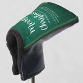 Green und White Simple Christmas Day Best Putter Golf Headcover (3/4 Vorderseite)