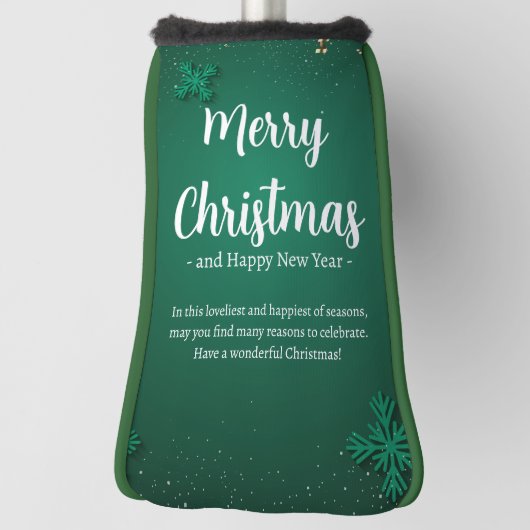 Green und White Simple Christmas Day Best Putter Golf Headcover (Rotieren 90)