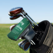 Green und White Simple Christmas Day Best Putter Golf Headcover (In Situ)