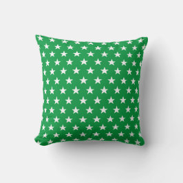 Green und White Star Kissen