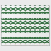 Green und White Zigzag Design Geschenkpapier (Flach)